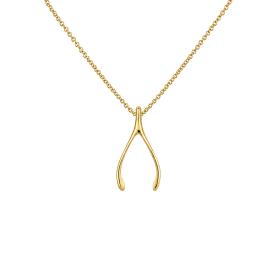 Κολιέ Wishbone Γυναικείο σε Κίτρινο Χρυσό Κ14 SKU-88322