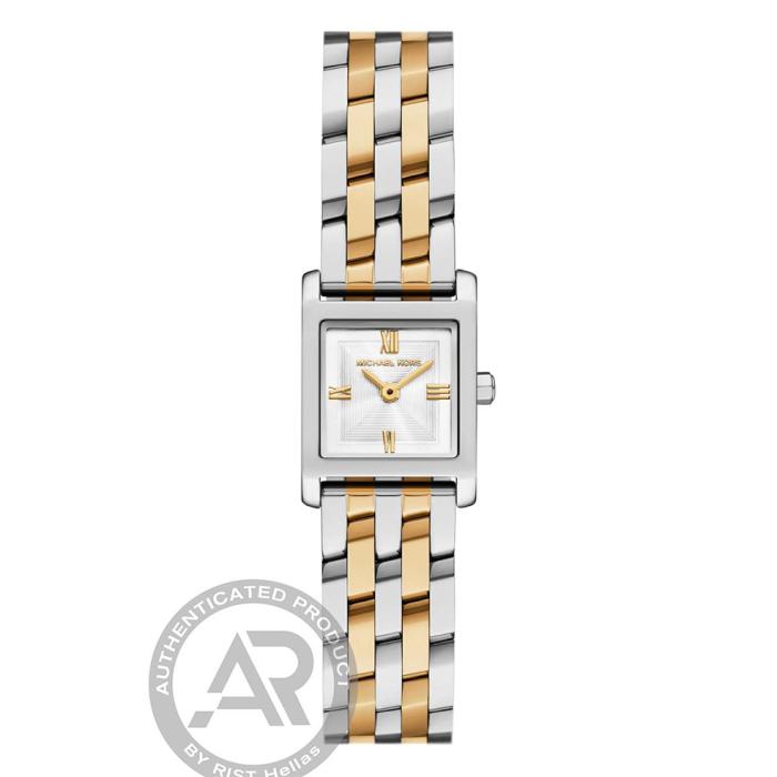 Γυναικείο Ρολόι MICHAEL KORS Georgie Δίχρωμο με Λευκό Καντράν SKU-88449