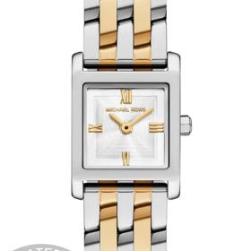 Γυναικείο Ρολόι MICHAEL KORS Georgie Δίχρωμο με Λευκό Καντράν SKU-88449
