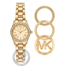 Γυναικείο Ρολόι MICHAEL KORS Lexington Set με Χρυσό Καντράν SKU-88919