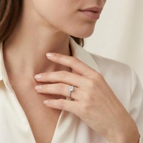 Μονόπετρο Λευκόχρυσος K18 με Lab Grown Diamond SKU-88749