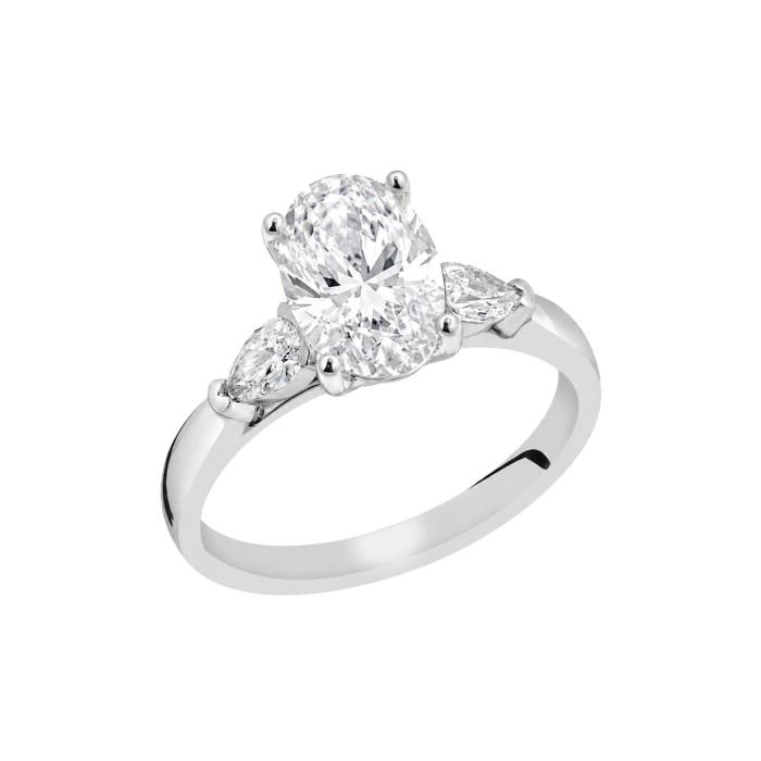 Μονόπετρο με Lab Grown Diamond Oval Κοπής σε Λευκόχρυσο K18 SKU-88462