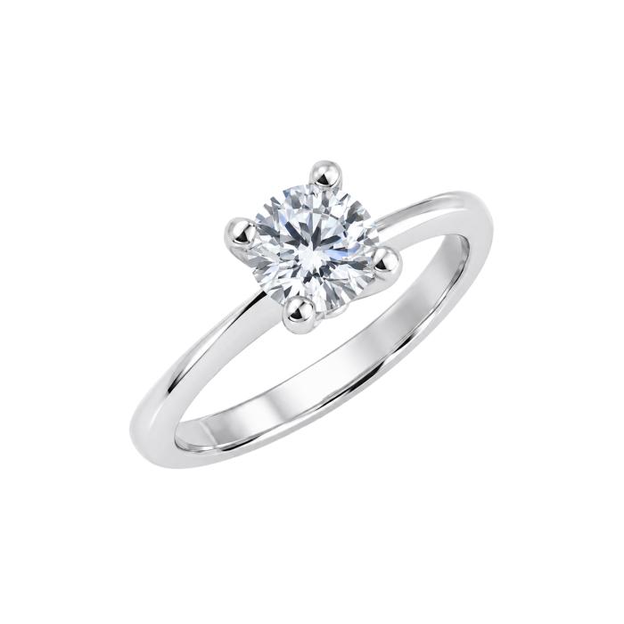 Μονόπετρο με Round Lab Grown Diamond σε Λευκόχρυσο Κ14 SKU-88750