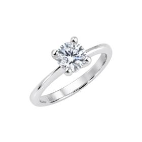 Μονόπετρο με Round Lab Grown Diamond σε Λευκόχρυσο Κ14 SKU-88750