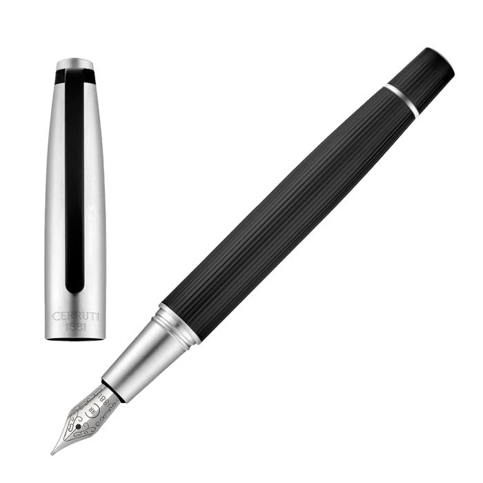 Πένα CERRUTI 1881 Fountain Pen Benson Black & Chrome SKU-88005