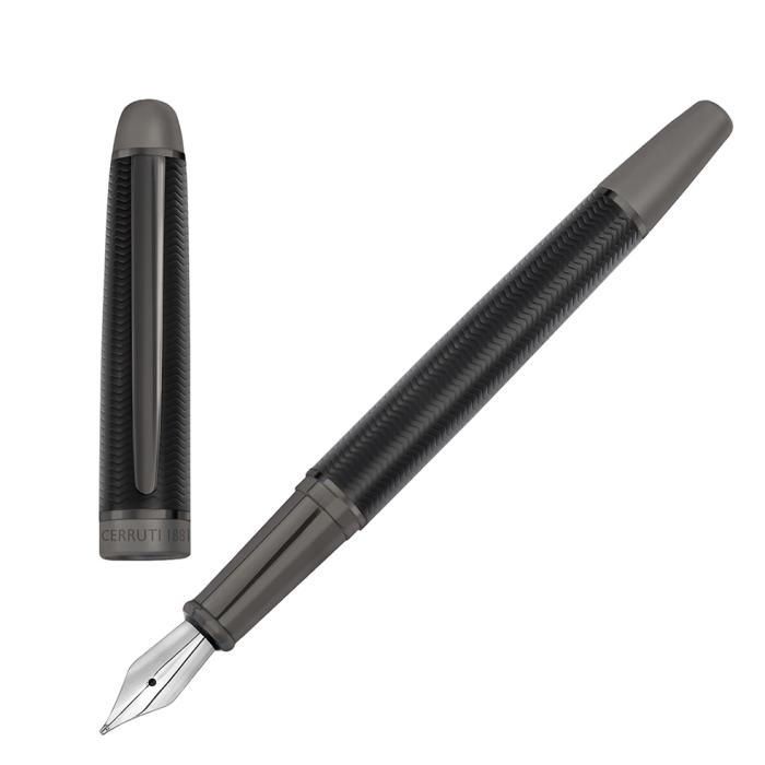 Πένα CERRUTI 1881 Fountain Pen Holborn Black & Gun SKU-88002