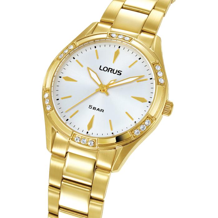 Γυναικείο Ρολόι LORUS Women με Ασημί Καντράν & Χρυσό Μπρασελέ SKU-88740