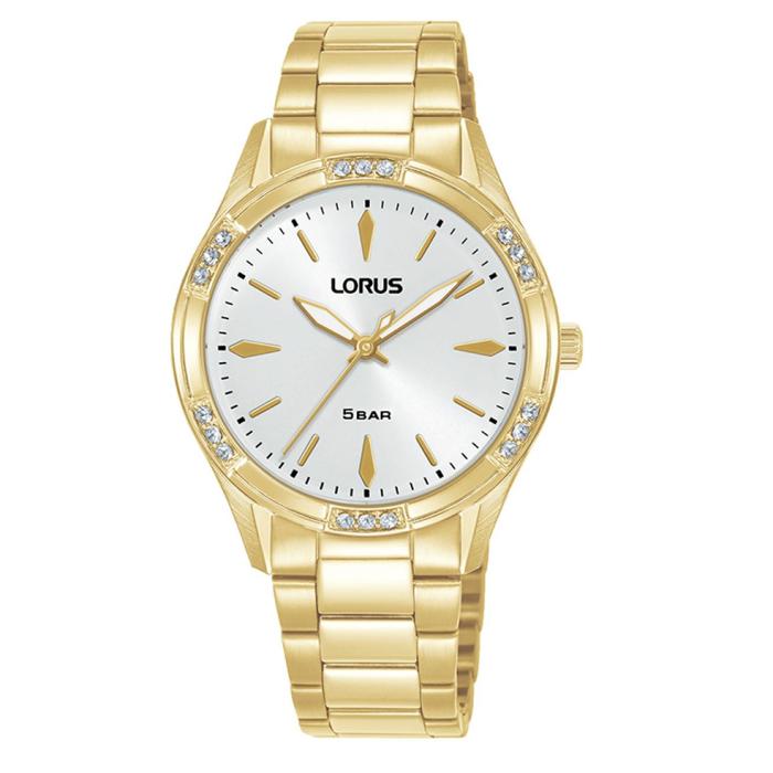 Γυναικείο Ρολόι LORUS Women με Ασημί Καντράν & Χρυσό Μπρασελέ SKU-88740
