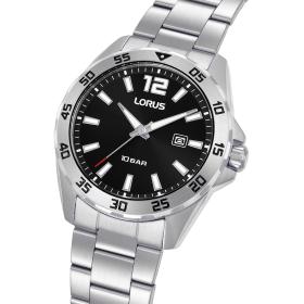 Ανδρικό Ρολόι LORUS Sports με Μαύρο Καντράν & Ασημί Μπρασελέ SKU-88944