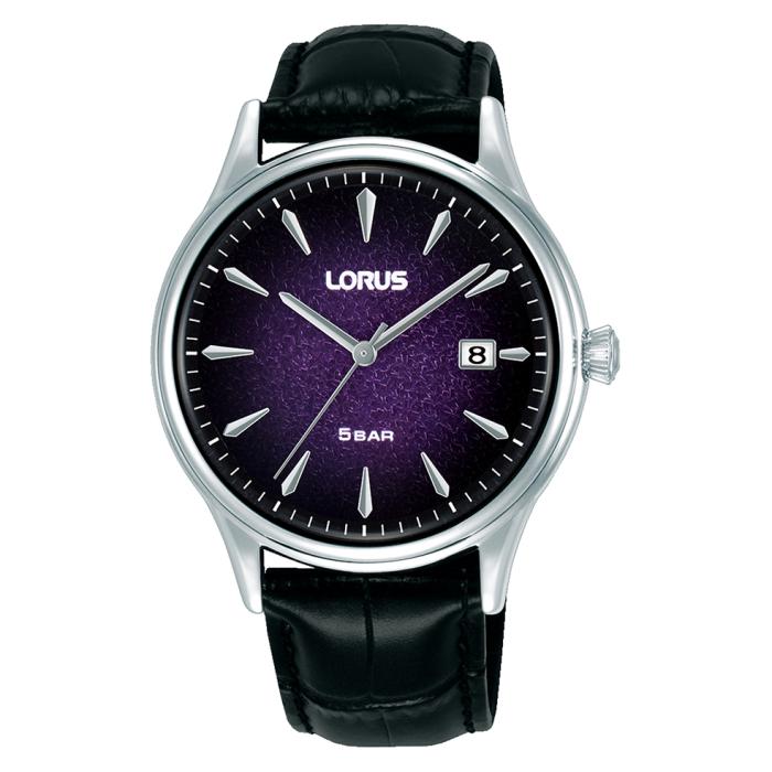 Ανδρικό Ρολόι LORUS Classic με Μαύρο Δερμάτινο Λουράκι SKU-88945