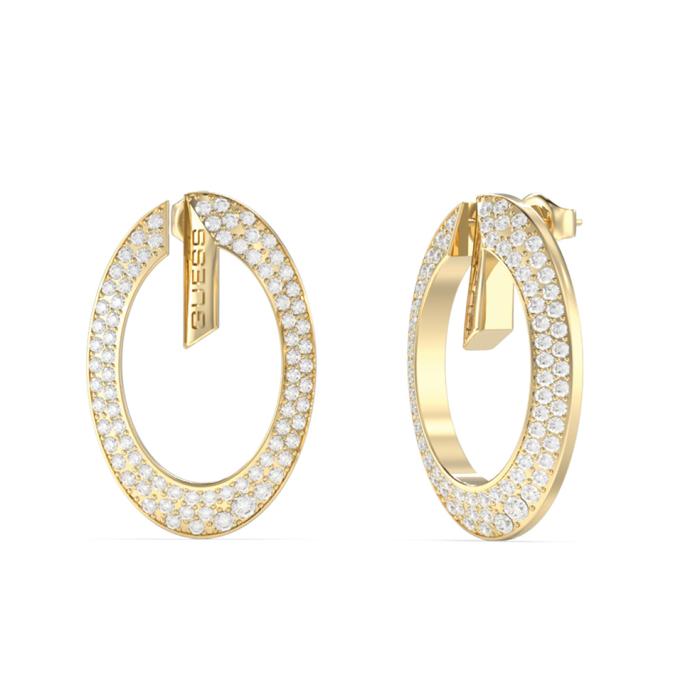 Σκουλαρίκια Guess G Camden από Ανοξείδωτο Ατσάλι με Λευκά Ζιργκόν SKU-88881