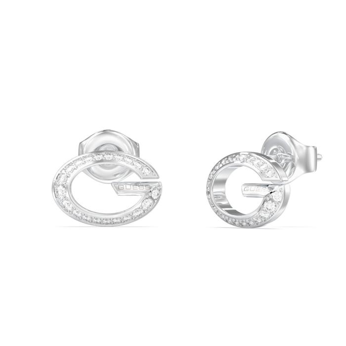 Σκουλαρίκια Guess G Camden από Ανοξείδωτο Ατσάλι με Λευκά Ζιργκόν SKU-88882