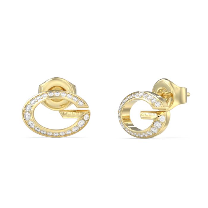 Σκουλαρίκια Guess G Camden από Ανοξείδωτο Ατσάλι με Λευκά Ζιργκόν SKU-88883