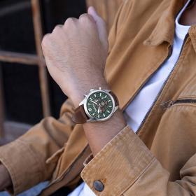 Ανδρικό Ρολόι TIMBERLAND Northbridge με Καφέ Δερμάτινο Λουράκι SKU-88951