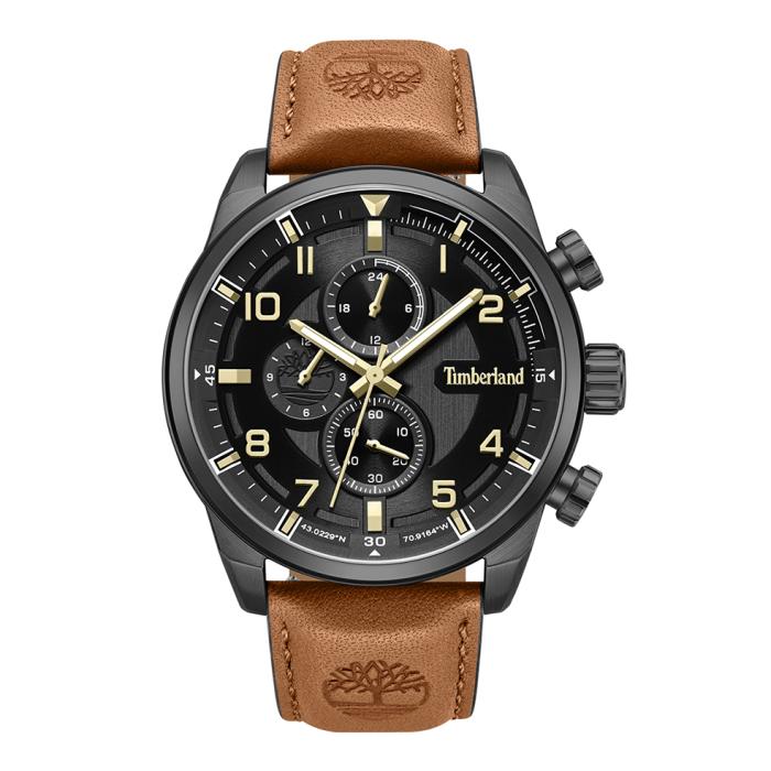Ανδρικό Ρολόι TIMBERLAND Henniker II με Καφέ Δερμάτινο Λουράκι SKU-88516