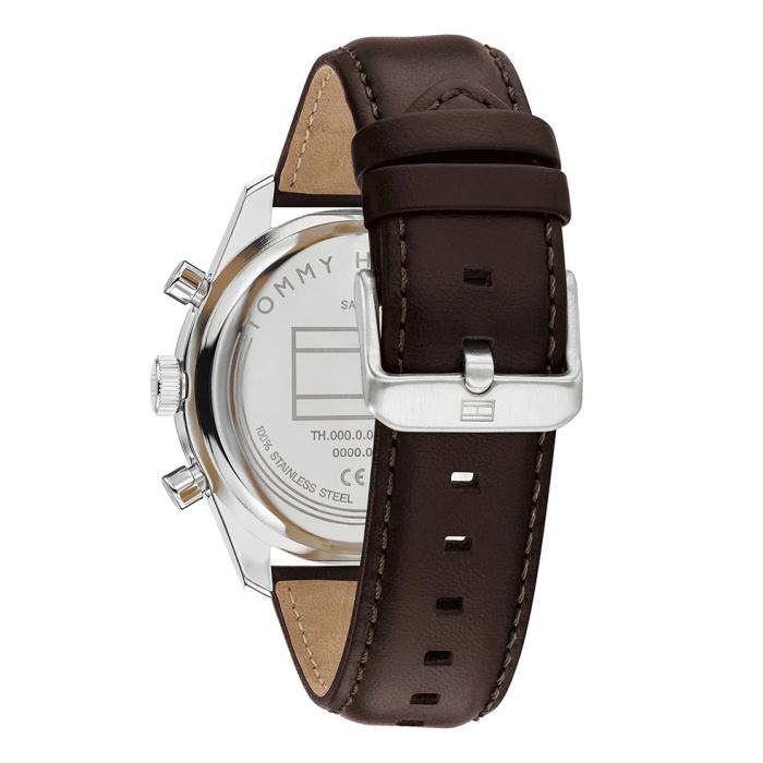 Ανδρικό Ρολόι TOMMY HILFIGER Hampton με Καφέ Λουράκι SKU-89011