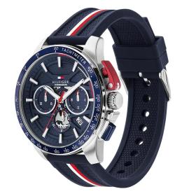 Ανδρικό Ρολόι TOMMY HILFIGER Bank με Μπλέ Λουράκι SKU-89013