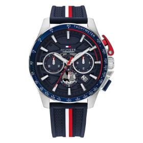 Ανδρικό Ρολόι TOMMY HILFIGER Bank με Μπλέ Λουράκι SKU-89013