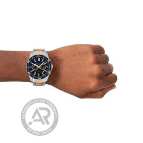 Ανδρικό Ρολόι Armani Exchange Spencer με Δίχρωμο Μπρασελέ SKU-89983