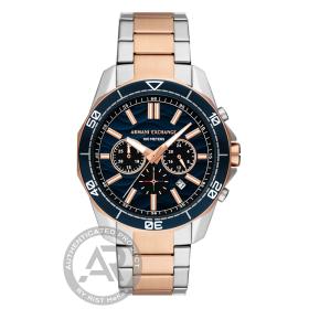 Ανδρικό Ρολόι Armani Exchange Spencer με Δίχρωμο Μπρασελέ SKU-89983