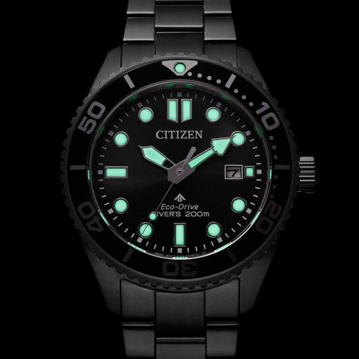 Ανδρικό Ρολόι CITIZEN Eco-Drive Promaster Divers με Μαύρο Καντράν SKU-89194