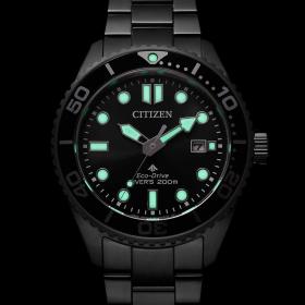 Ανδρικό Ρολόι CITIZEN Eco-Drive Promaster Divers με Μαύρο Καντράν SKU-89194