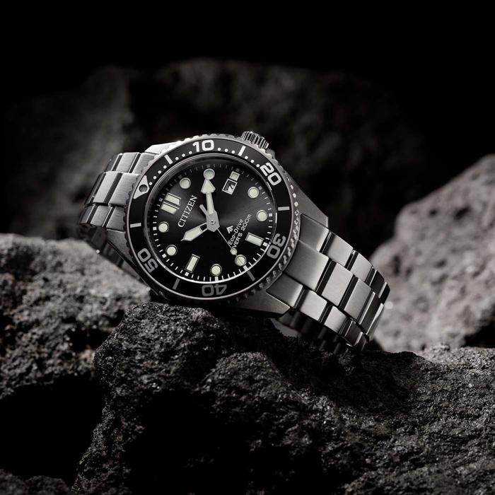 Ανδρικό Ρολόι CITIZEN Eco-Drive Promaster Divers με Μαύρο Καντράν SKU-89194