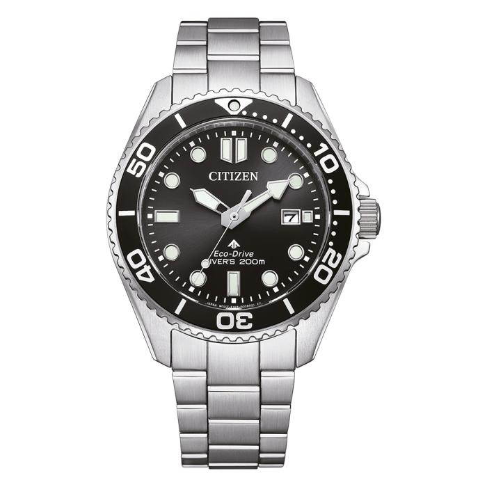 Ανδρικό Ρολόι CITIZEN Eco-Drive Promaster Divers με Μαύρο Καντράν SKU-89194
