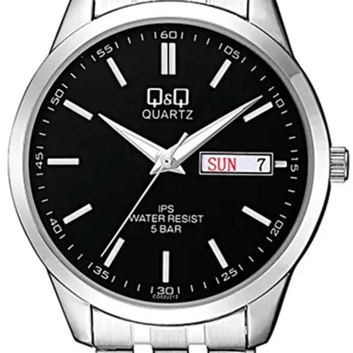 Ανδρικό Ρολόι Q&Q με Μαύρο Καντράν SKU-89804