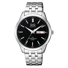 Ανδρικό Ρολόι Q&Q με Μαύρο Καντράν SKU-89804