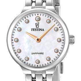 Γυναικείο Ρολόι FESTINA με Κρύσταλλα & Φίλντισι Καντράν SKU-89088