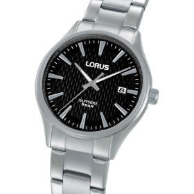 Ανδρικό Ρολόι LORUS Classic με Μαύρο Καντράν & Ασημί Μπρασελέ SKU-89313